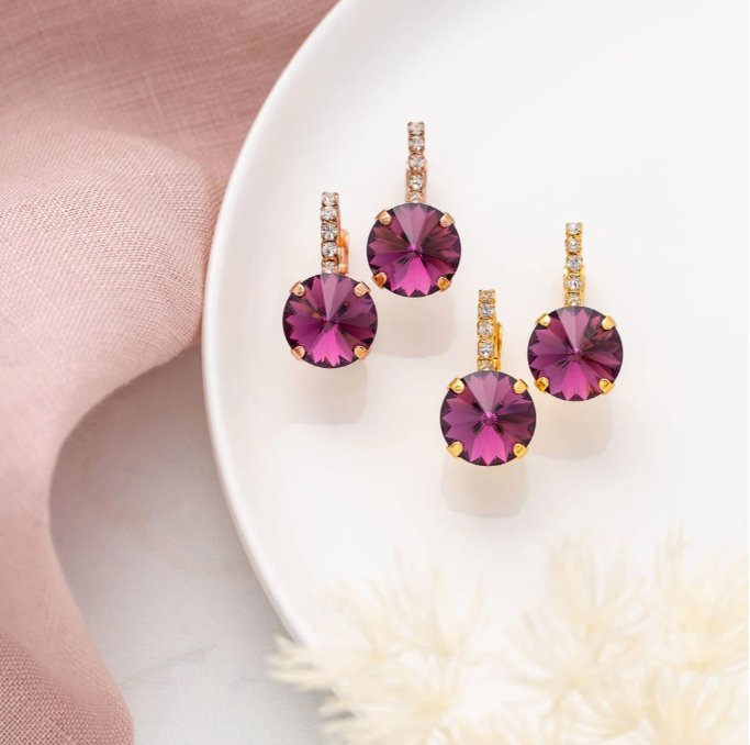 FRENCH ATTIC AMELIE EARRINGS AMETHYST