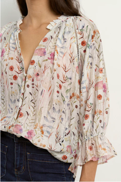BY ROSA ENCOUNTER FLORAL SHIRT