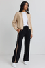AMONG THE BRAVE LEO SAND CASUAL ZIP THROUGH BOMBER JACKET