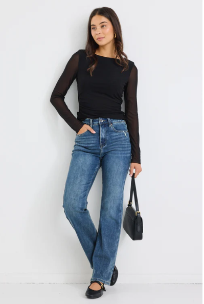 STORIES BE TOLD FARRAH INDIGO HIGH RISE SOFT FLARE JEAN