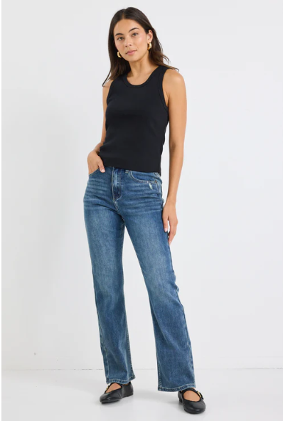 STORIES BE TOLD FARRAH INDIGO HIGH RISE SOFT FLARE JEAN