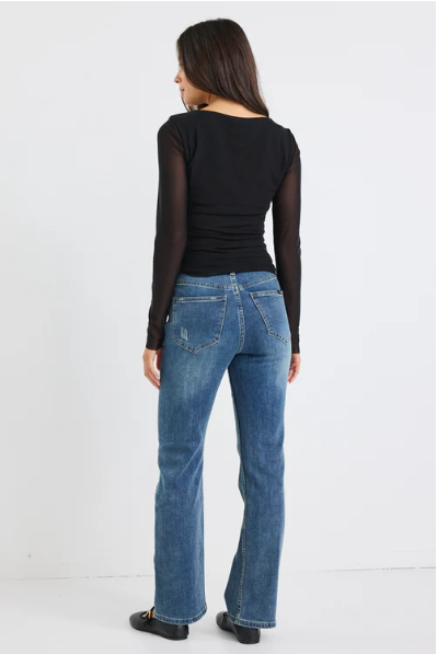 STORIES BE TOLD FARRAH INDIGO HIGH RISE SOFT FLARE JEAN