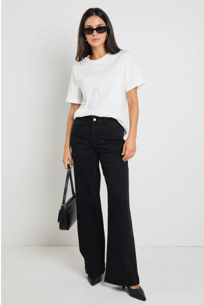 AMONG THE BRAVE CONCERT MID RISE BLACK JEAN