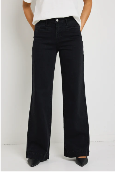 AMONG THE BRAVE CONCERT MID RISE BLACK JEAN