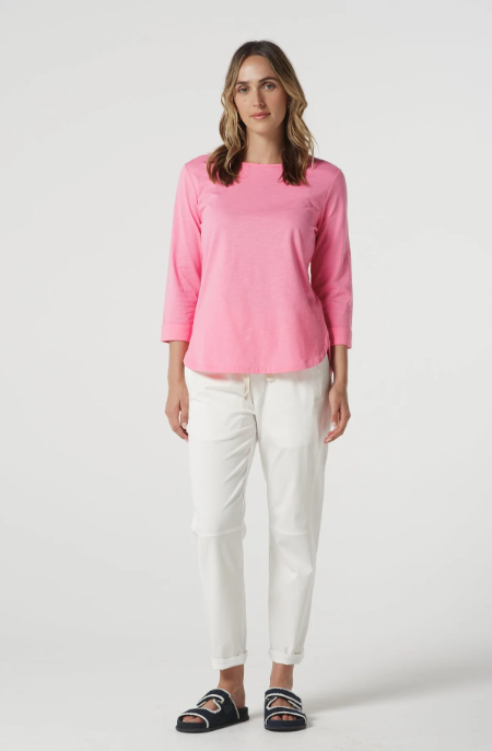 GOONDIWINDI STRETCH WOVEN JOGGER CROPPED WHITE