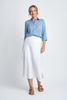 GOONDIWINDI WHITE LINEN SKIRT BIAS CUT