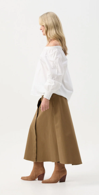 GOONDIWINDI EMBROIDED SLEEVE BLOUSE
