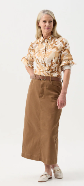 GOONDIWINDI MAXI SKIRT TOBACCO
