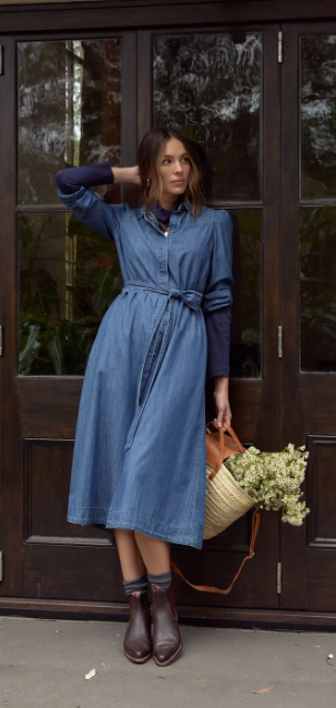 GOONDIWINDI DENIM DRESS CHAMBRAY