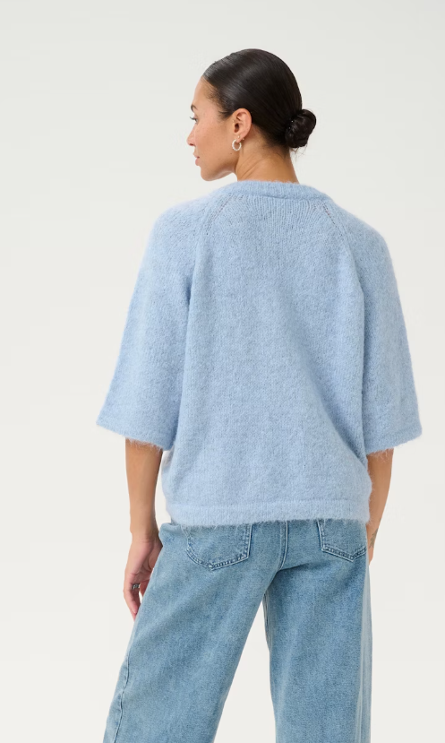 KAFFE KAEMILIE V NECK SOFT CHAMBRAY
