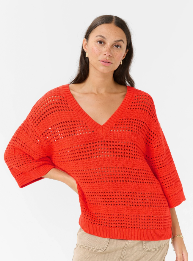 KAFFE KNIT PULLOVER GRENADINE