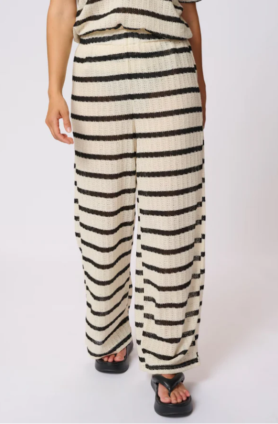 KAFFE EDITH STRIPE COTTON PANT