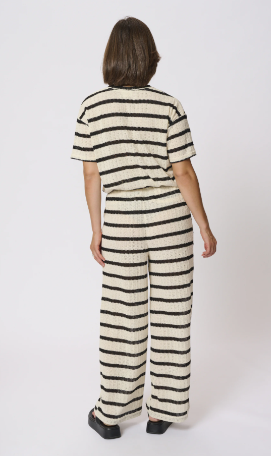 KAFFE EDITH STRIPE COTTON PANT