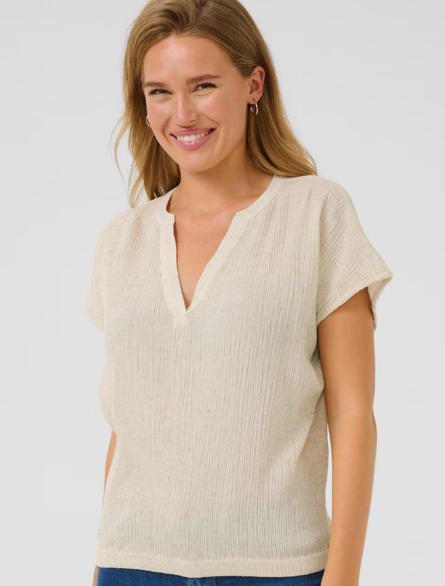KAFFE AGITTE BLOUSE FEATHER GREY MELANGE