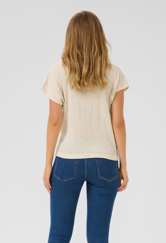 KAFFE AGITTE BLOUSE FEATHER GREY MELANGE