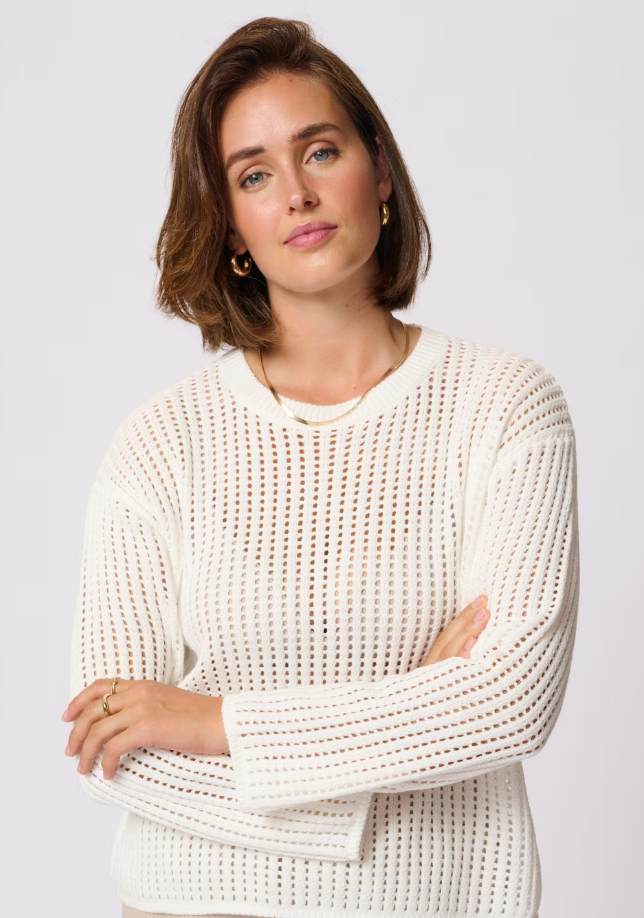 KAFFE KASOLAR PULLOVER CHALK