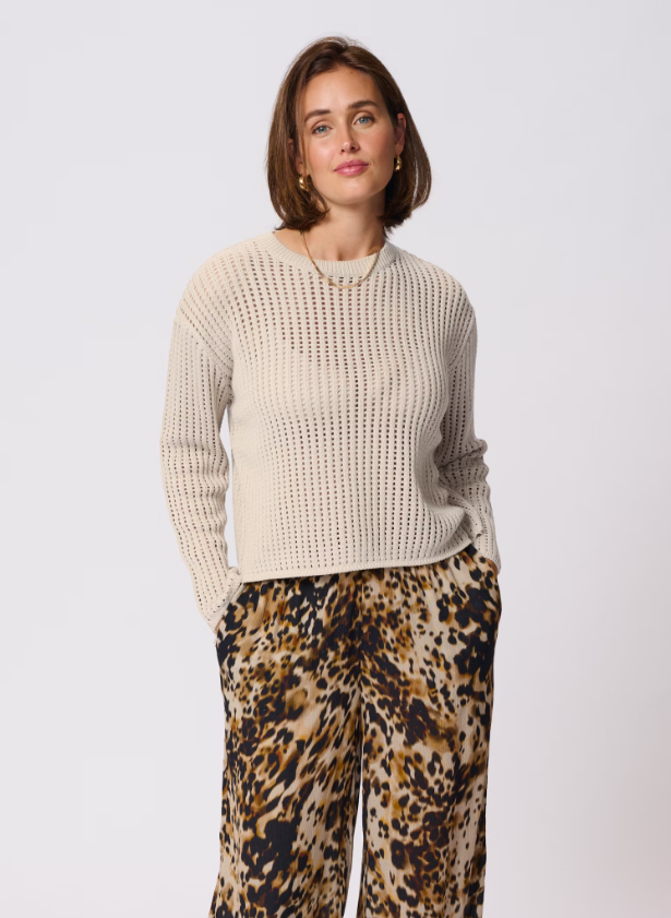 KAFFE KASOLAR PULLOVER FEATHER GRAY