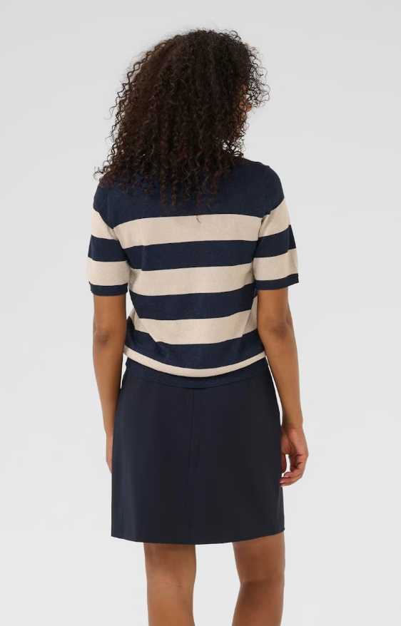 KAFFE AREGINA STRIPED PULLOVER