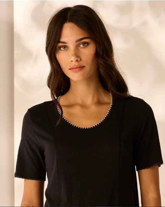 LANIA THE LABEL SALUTE TOP BLACK