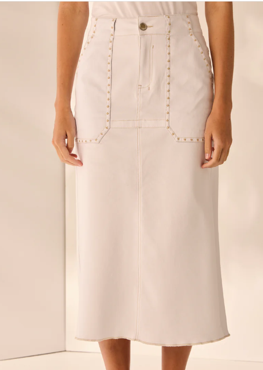 LANIA THE LABEL ABBY SKIRT WHITE