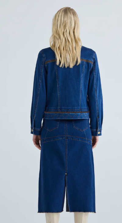 LANIA THE LABEL CHROME JACKET INDIGO