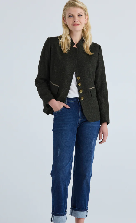 LANIA THE LABEL SADDLE JACKET MILITARY