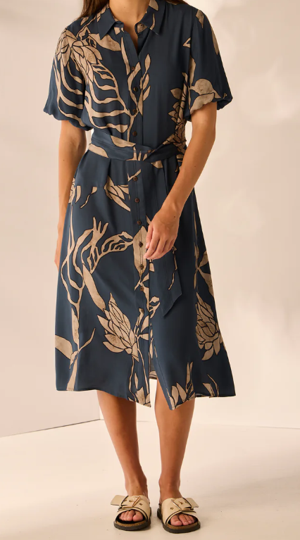 LANIA THE LABEL STEEL CHINO DRESS