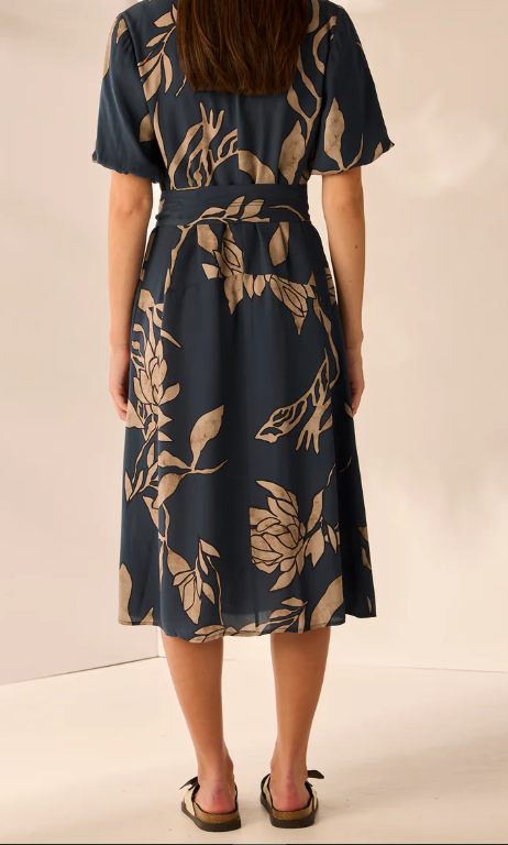 LANIA THE LABEL STEEL CHINO DRESS