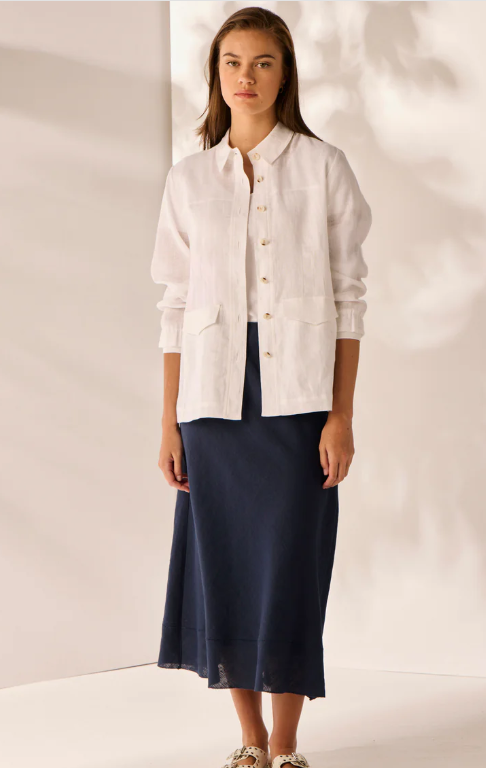 LANIA THE LABEL HAYDEN INK LINEN SKIRT