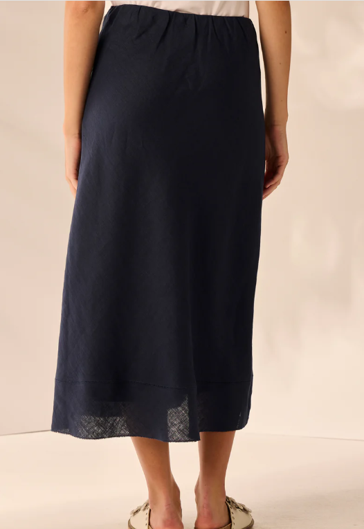 LANIA THE LABEL HAYDEN INK LINEN SKIRT