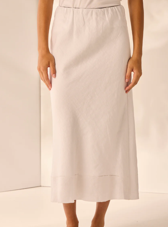 LANIA THE LABEL HAYDEN WHITE SKIRT