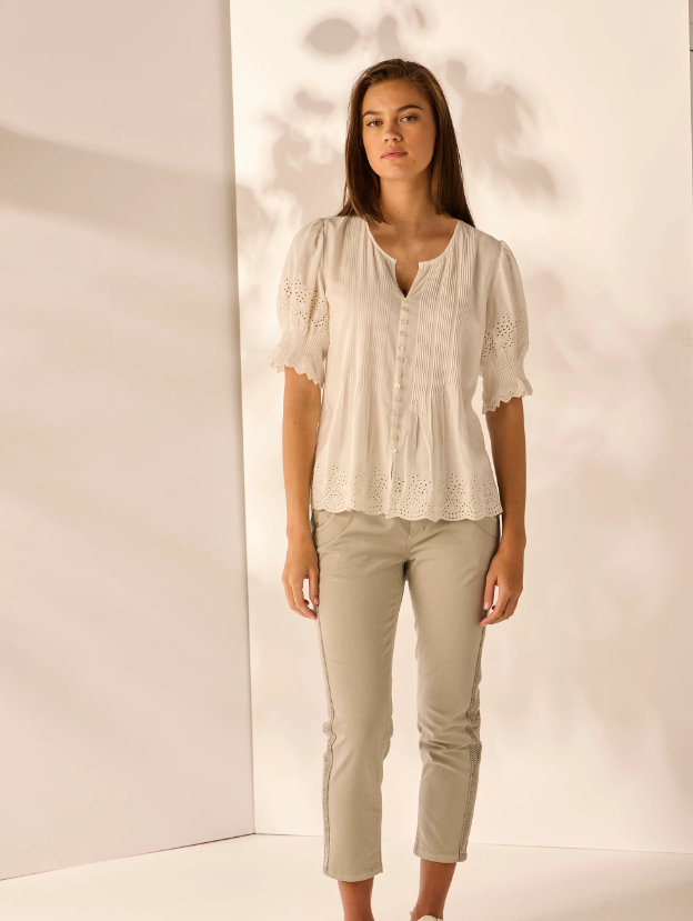 LANIA THE LABEL CLOVER SHIRT WHITE