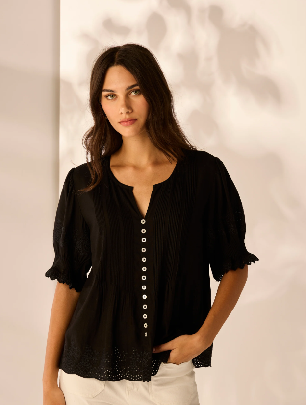 LANIA THE LABEL CLOVER SHIRT BLACK