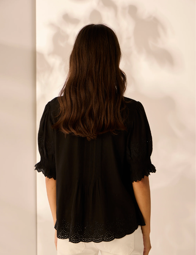 LANIA THE LABEL CLOVER SHIRT BLACK
