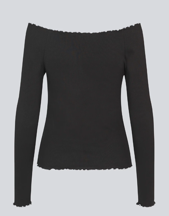 MODSTROM MAGDALONE TOP BLACK/WHITE TRIM