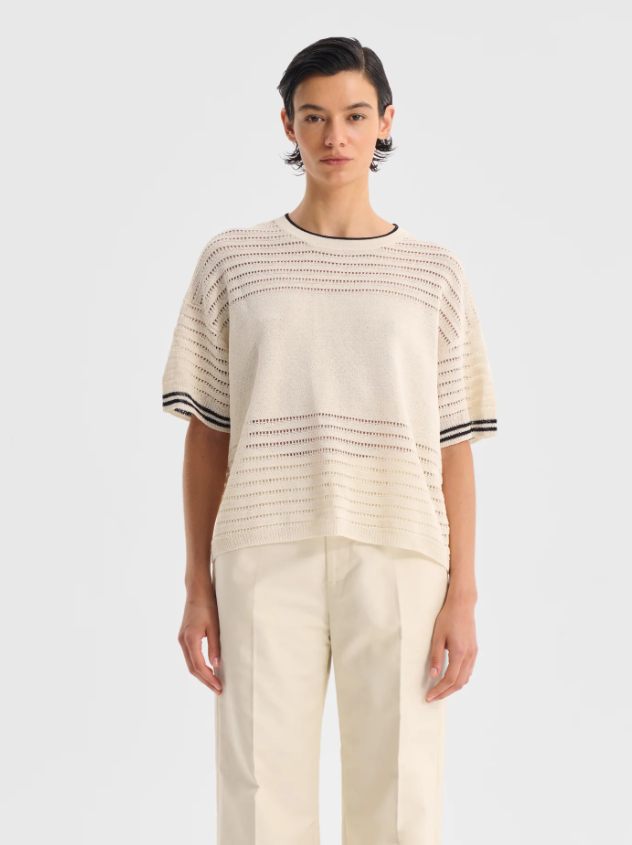 MORRISON DALLAS KNIT TEE MILK