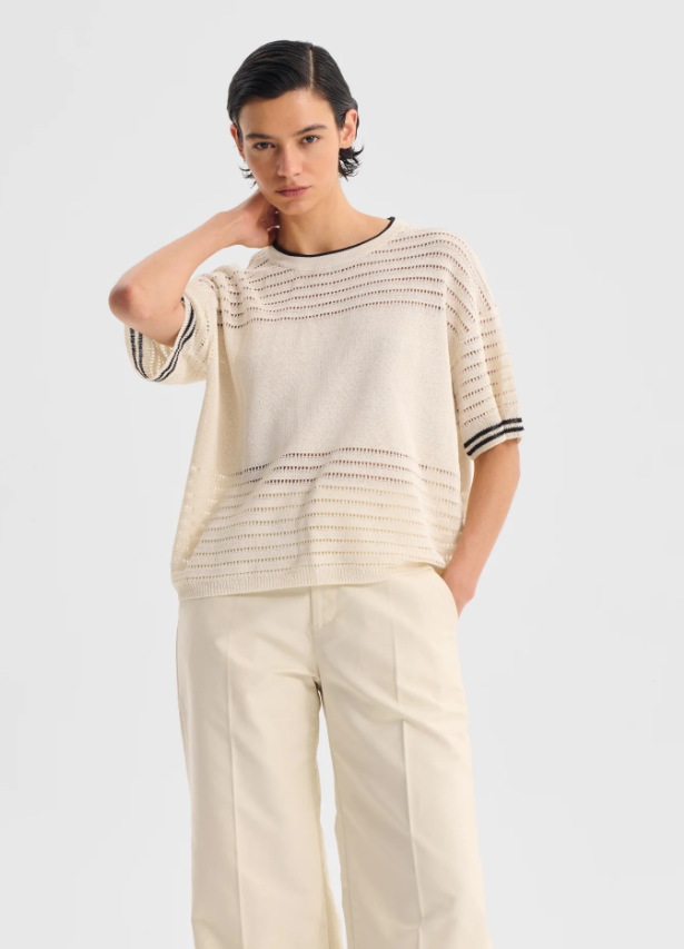 MORRISON DALLAS KNIT TEE MILK