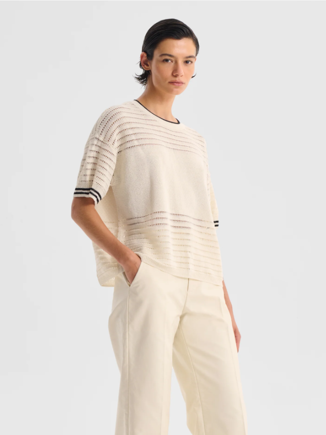 MORRISON DALLAS KNIT TEE MILK
