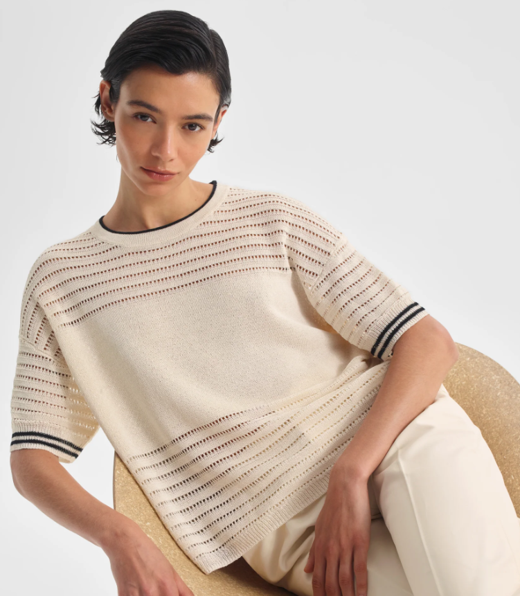 MORRISON DALLAS KNIT TEE MILK