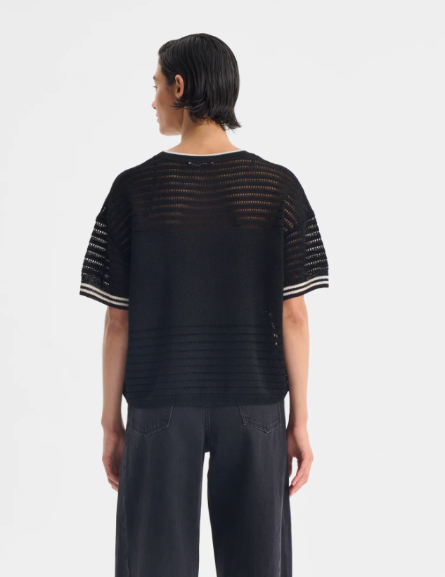 MORRISON DALLAS KNIT TEE  BLACK