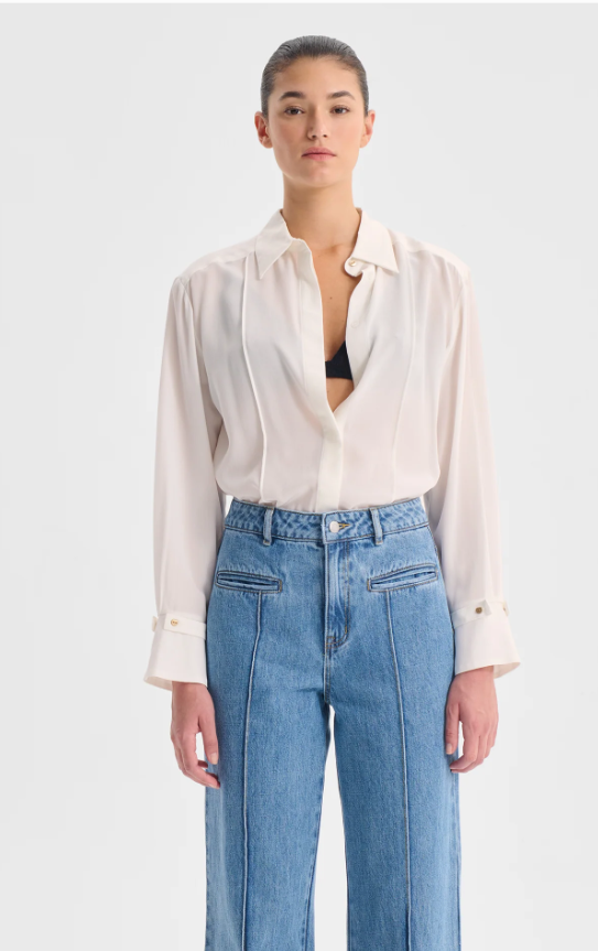 MORRISON CHASE SILK SHIRT SNOW