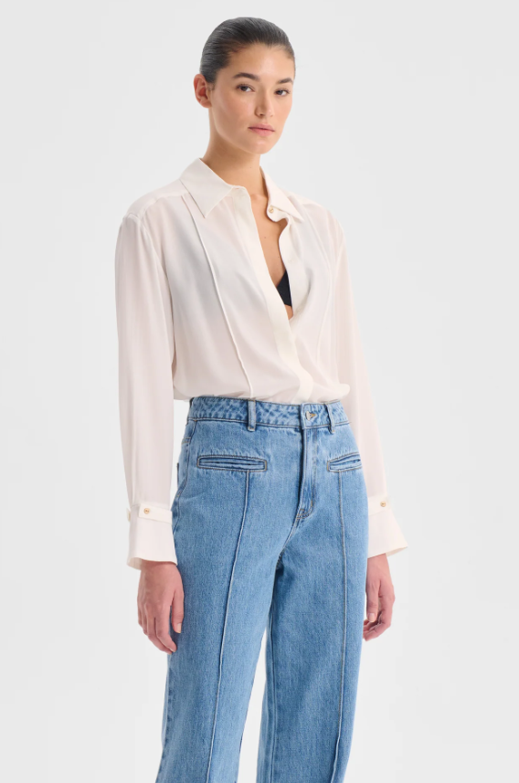 MORRISON CHASE SILK SHIRT SNOW