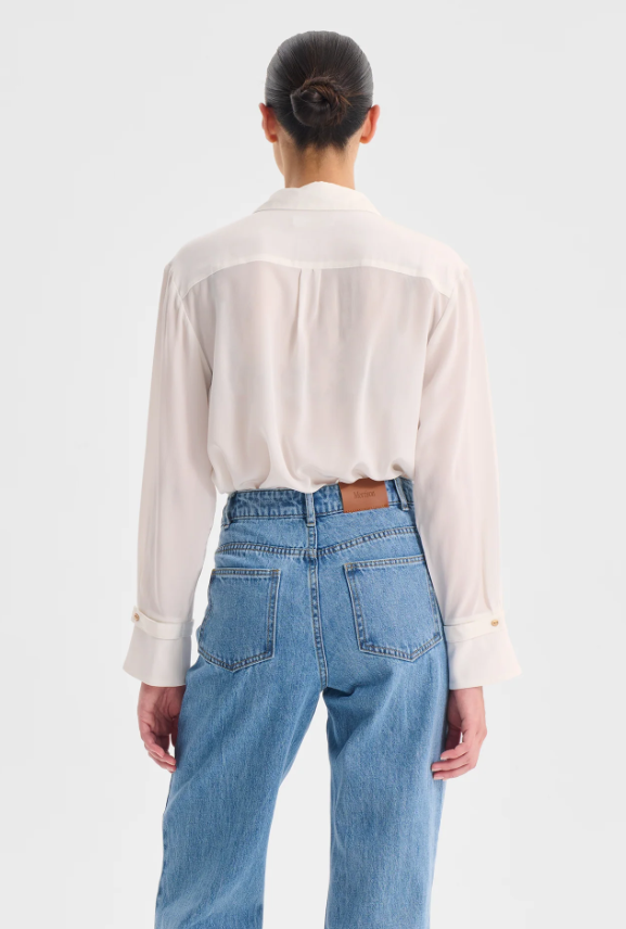MORRISON CHASE SILK SHIRT SNOW