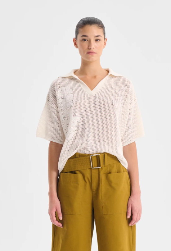 MORRISON CHIARA KNIT TOP WHITE