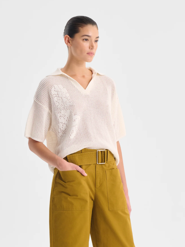 MORRISON CHIARA KNIT TOP WHITE