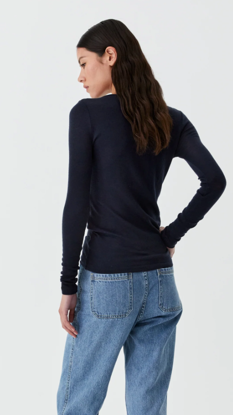 MORRISON MORRI MERINO ROUND NECK NAVY