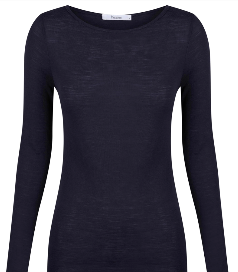 MORRISON MORRI MERINO ROUND NECK NAVY