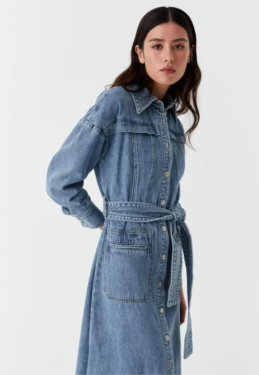 MORRISON ISAAC DENIM DRESS BLUE