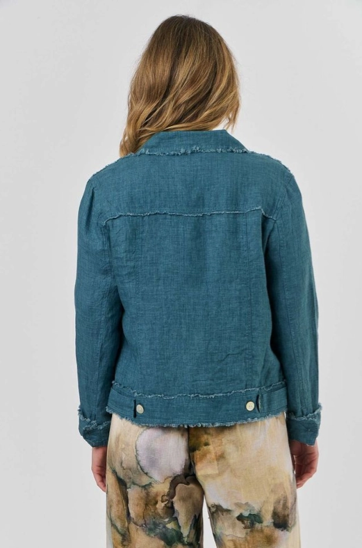 NATURALS BY O & J CROPPED JACKET EUCALYPTUS
