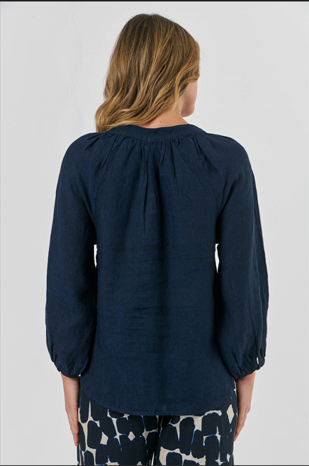 NATURALS BY O & J LONG SLEEVE TOP MIDNIGHT